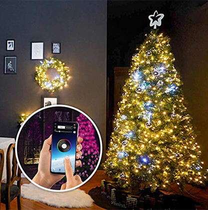 🎄Guirnalda de Luces LED navideñas 🎄Control con APP BLUETOOTH y conexión USB