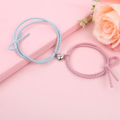 SET DE PULSERAS DE CORAZÓN CON IMÁN - ENVÍO GRATIS