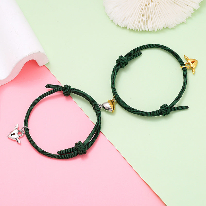 SET DE PULSERAS DE CORAZÓN CON IMÁN - ENVÍO GRATIS