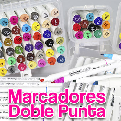 ❗❗PRODUCTO EN TENDENCIA❗❗ Set Marcadores Doble Punta X48 - 80 Pcs Und Base Alcohol