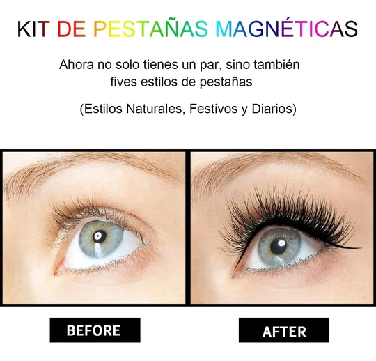 SET PESTAÑAS MAGNÉTICAS - Envío Gratis